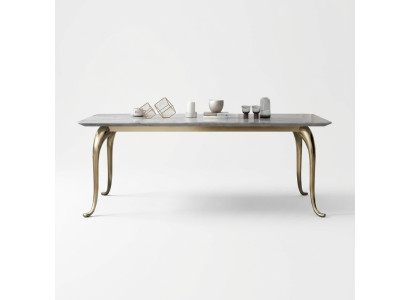 Table de salle à manger de luxe moderne Designer Table de cuisine rectangulaire Table à manger Mobilier de salle à manger