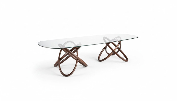 Designer Moderne Salle à Manger Table De Luxe Table Ovale En Verre Mobilier En Verre Neuf