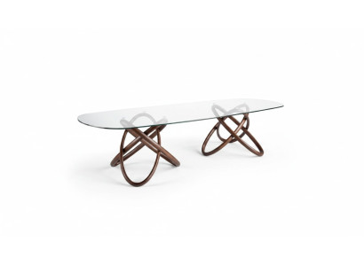 Designer Moderne Salle à Manger Table De Luxe Table Ovale En Verre Mobilier En Verre Neuf