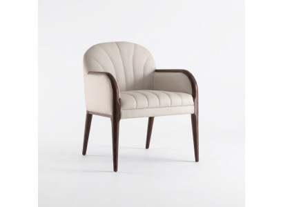 Chaise de bras design blanc de luxe Chaise en bois Rembourrage Meubles Chaises Chaise