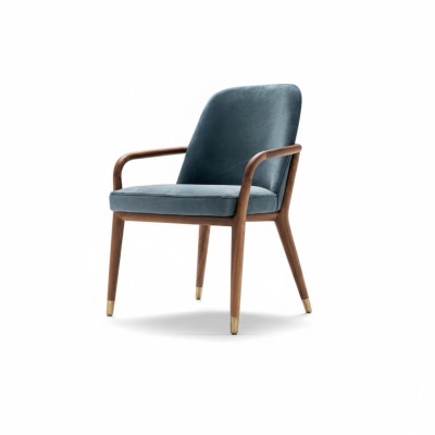 Chaise de salle à manger de concepteur bleue Chaise de salle à manger Meubles de cuisine Chaise de cuisine Fauteuil inclinable