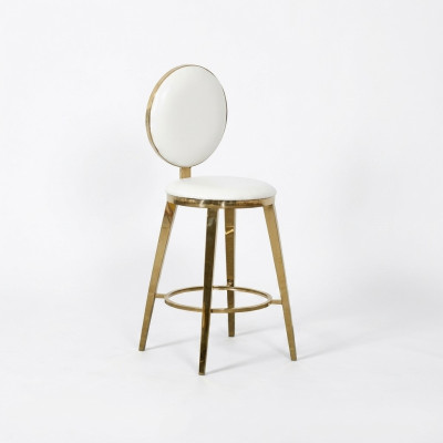 Chaise rembourrée blanche de designer Mobilier de salle à manger Textile de luxe Monoplace