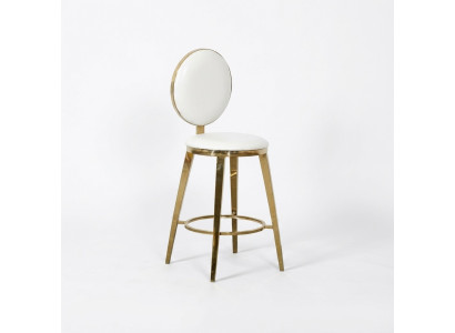 Chaise rembourrée blanche de designer Mobilier de salle à manger Textile de luxe Monoplace