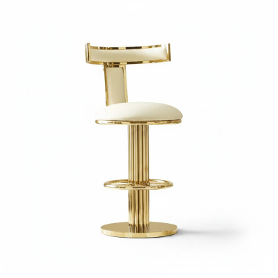 Chaise de salle à manger blanche design en acier inoxydable Cadre Métal Chaises une place