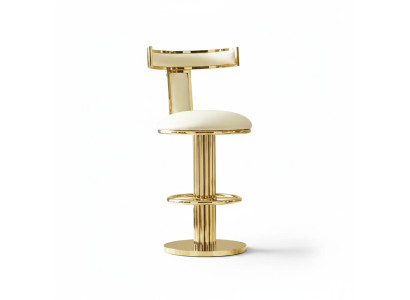 Chaise de salle à manger blanche design en acier inoxydable Cadre Métal Chaises une place