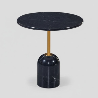 Table d'appoint noire Table de salon Tables modernes Design rond Table console