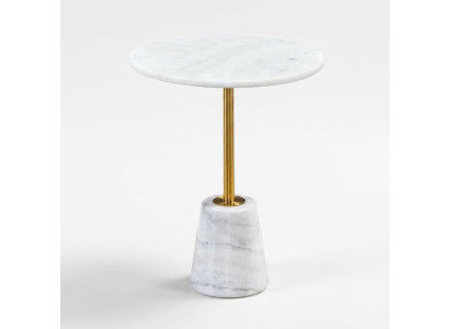 Tables en marbre blanc Rundtsch meubles en métal Tables d'appoint Table de designer