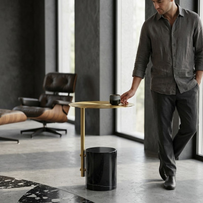 Tables d'appoint Salon Rondes de haute qualité Moderne de luxe Table basse en métal