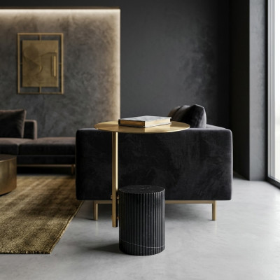Tables d'appoint Salon Rondes de haute qualité Moderne de luxe Table basse en métal