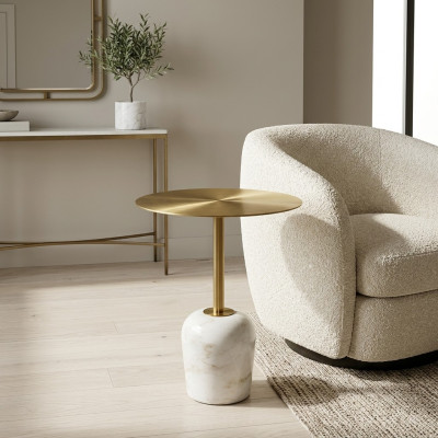 Table basse ronde de haute qualité, table d'appoint design pour le salon.