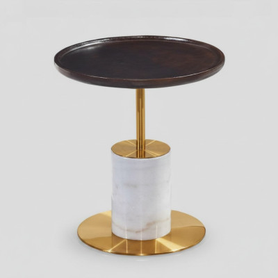 Table basse blanche de designer Table d'appoint luxueuse Meuble élégant Table de meuble