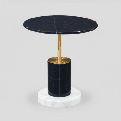 Table basse ronde noire Table Élégante Tables d'appoint de salon Tables