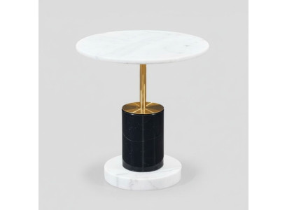 Table d'appoint blanche ronde Salle de séjour Table basse de style Journal Tables de rangement Table