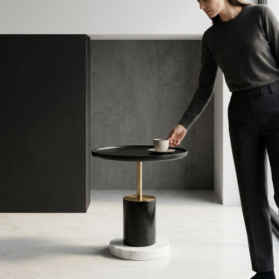 La table basse ronde de designer Table de salon de luxe Tables d'appoint Mobilier de salon