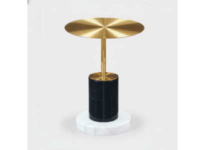 Table d'appoint en marbre doré moderne pour salon Tables rondes Design