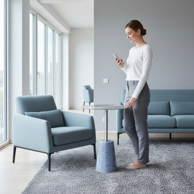 Table basse Moderne Gris Table d'appoint Tables Haute qualité Table d'appoint