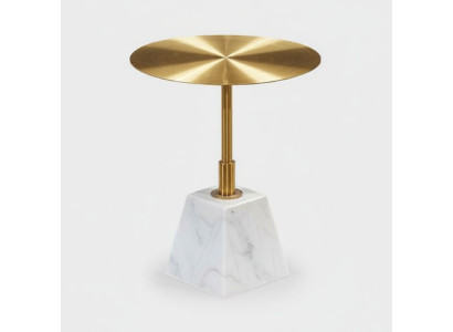 Table d'appoint ronde de haute qualité en métal. Table basse élégante et design.