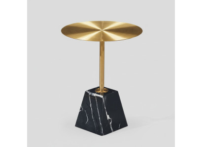 Table basse ronde de luxe en noir, tables d'appoint pour salon haut de gamme, table d'appoint.