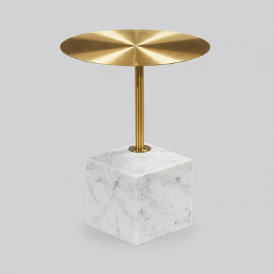 Table d'appoint blanche luxueuse pour salon avec rangement, designeur de tables basses