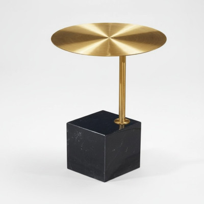 Designer noir - Table d'appoint dorée de luxe design en métal pour salon Tables Table