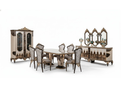 Complétez le groupe de salle à manger classique de luxe table à manger chaises