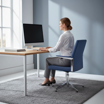 Chaise de jeu élégante Chaise de bureau bleue Chaise pivotante de bureau Chaise de direction nouvelle