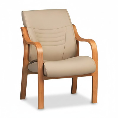 Chaise en cuir synthétique Chaise rembourrée de design Chaise beige Chaises Chaise de salle à manger Chaise de bureau