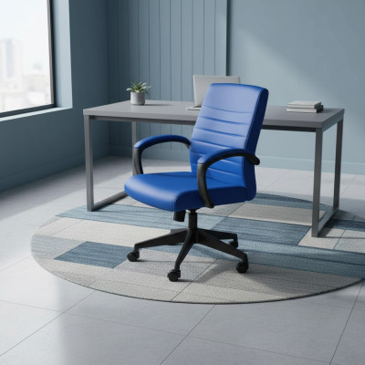 Chaise de bureau Chaise de jeu Chaise de bureau Chaise pivotante Bleu Chaise Mobilier neuf
