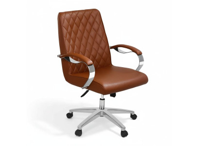 Chaise de bureau pivotante de haute qualité moderne Marron Chaise de bureau Chaise de jeu Chaise de bureau