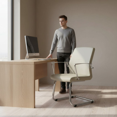 Chaise de bureau Chaise de bureau blanche Chaise pivotante Mobilier de bureau Mobilier de bureau neuf