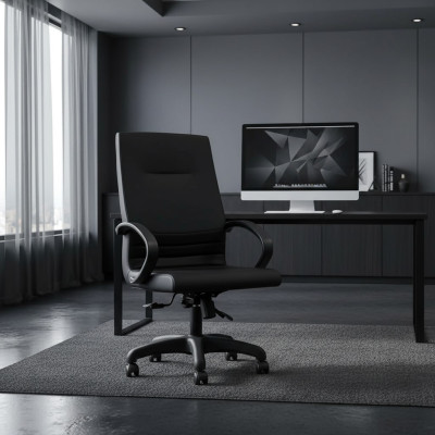 Chaise de bureau élégante Chaise de bureau noire Chaise pivotante Meubles de bureau Mobilier de bureau
