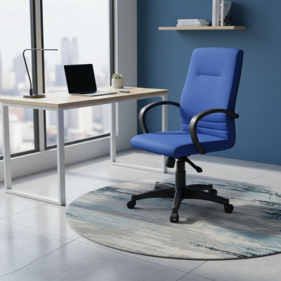 Chaise de bureau de jeu Siège simple bleu Chaise de bureau chaise pivotante