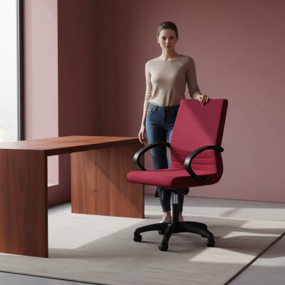 Chaise de bureau de jeu moderne rouge fauteuil de bureau pivotant