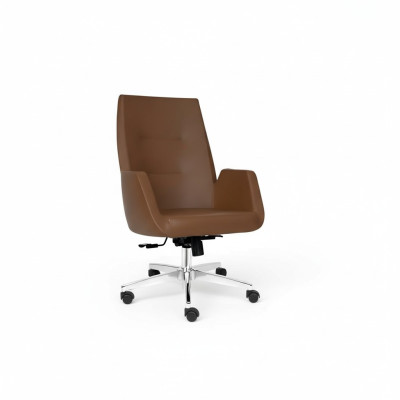 Chaise de bureau élégante pour jeux, chaise moderne unique, chaise de bureau marron, chaise pivotante