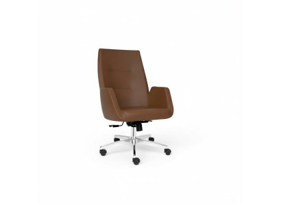 Chaise de bureau élégante pour jeux, chaise moderne unique, chaise de bureau marron, chaise pivotante