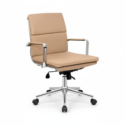 Chaise pivotante de luxe beige moderne, chaise de jeu unique, chaise de bureau, chaise de bureau