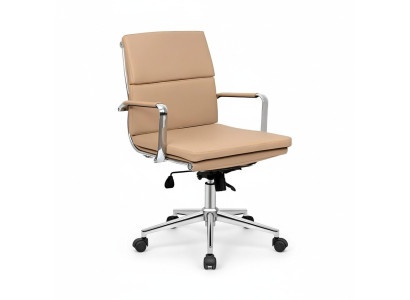 Chaise pivotante de luxe beige moderne, chaise de jeu unique, chaise de bureau, chaise de bureau
