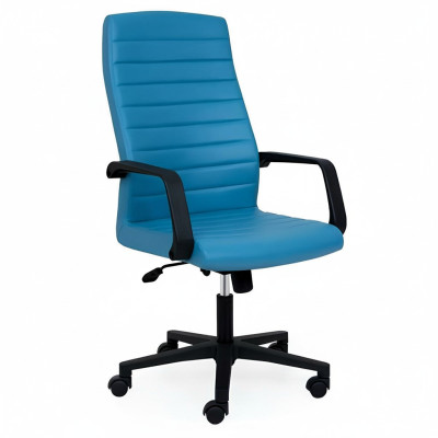 Chaise de bureau en similicuir de luxe Chaise de jeu Chaise de bureau neuve Chaise pivotante Bleue neuve