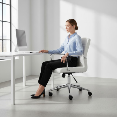 Chaise de bureau Blanche Chaise de jeu Chaise de bureau Chaise pivotante de bureau Chaise exécutive nouvelle