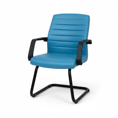 Salle d'attente Cabinet d'avocats Mobilier de bureau Chaises en cuir bleu Chaise de conférence