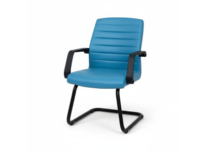 Salle d'attente Cabinet d'avocats Mobilier de bureau Chaises en cuir bleu Chaise de conférence