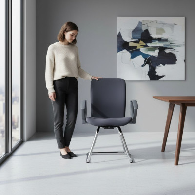 Mobilier de bureau Salle d'attente Cabinet d'avocats Chaises textiles Chaise de conférence