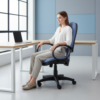 Chaise de bureau de haute qualité chaise de jeu chaise de bureau bleue chaise pivotante de bureau