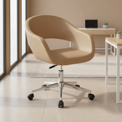 Chaise de bureau moderne de haute qualité Chaise de jeu beige Chaise de bureau pivotante nouvelle