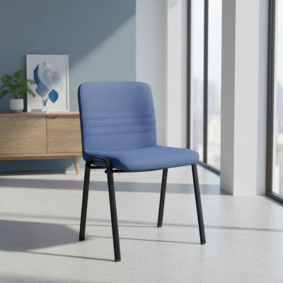 Chaise de bureau bleue Chaise de bureau luxueuse Chaise de bureau Chaise de designer textile Meuble métallique