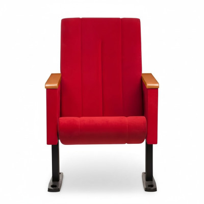 Chaise Rouge de Luxe Design 1 Place Fauteuil Moderne Tissu Mobilier en Bois