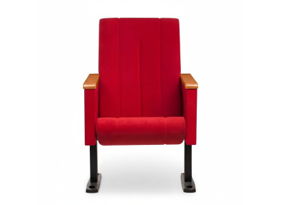 Chaise Rouge de Luxe Design 1 Place Fauteuil Moderne Tissu Mobilier en Bois