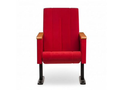 Chaise Rouge de Luxe Design 1 Place Fauteuil Moderne Tissu Mobilier en Bois