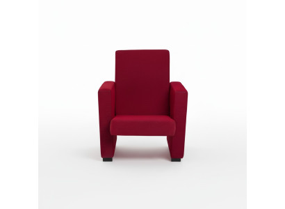 Fauteuil Canapé 1 place Design Luxe Chaise Rouge Classique en Tissu Textile Nouveau