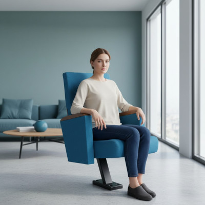 Fauteuil de cinéma Fauteuil de théâtre Chaises rembourrées avec base à montage fixe Inclinable